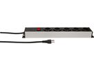 Steckdosenleiste Power Line 5x Typ 23 grau/schwarz Schalter 5.0m