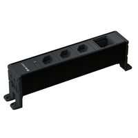 CUBO bloc multiprise noir 3x type 13 1x module vide
