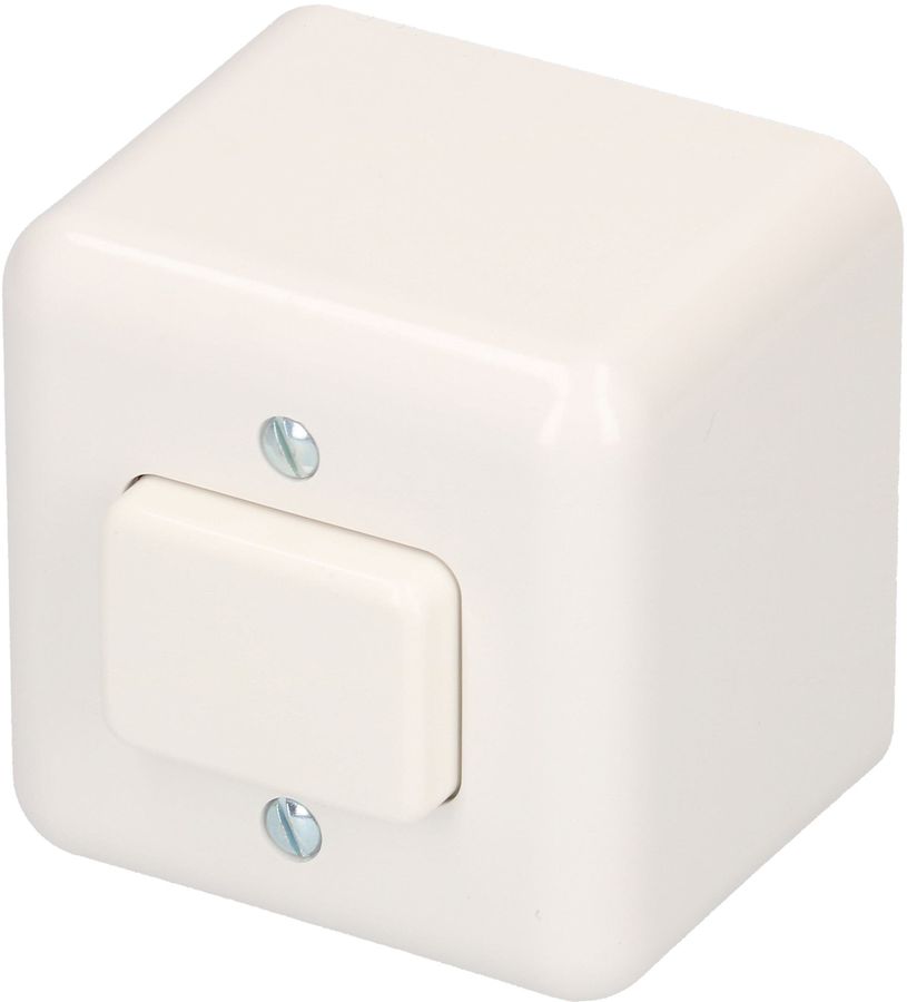 Druckschalter Schema 3 Gr.1x1 AP Mica Standard weiss