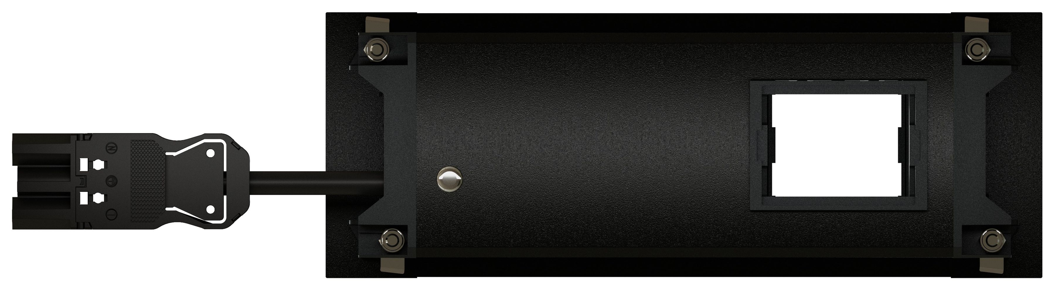 INTRO2.0 Steckdoseneinheit schwarz 1x Typ 13 1x USB-A/C 1x Leer