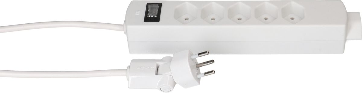 multipresa Safety Line 5+1x tipo 13 ne interruttore 3m clip-clap