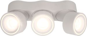 LED-Deckenspot TRIPLE SHINE matt weiss 3000K 3300lm 3x 36°