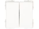 Doppel-Wippschalter Schema 3+3 Apparat + Frontplatte Inprojal ws