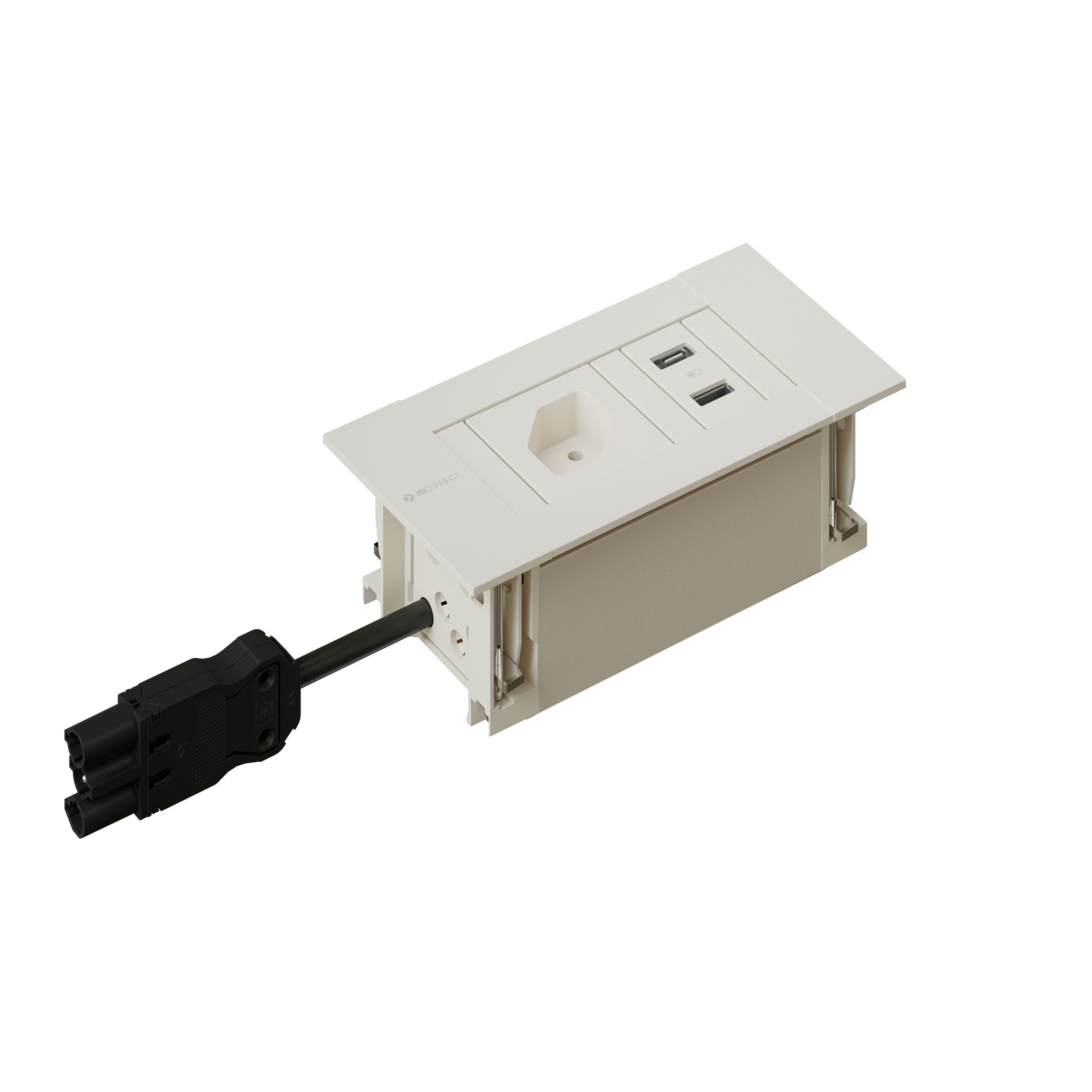 INTRO2.0 bloc multiprise blanc 1x type 13 1x USB A/C