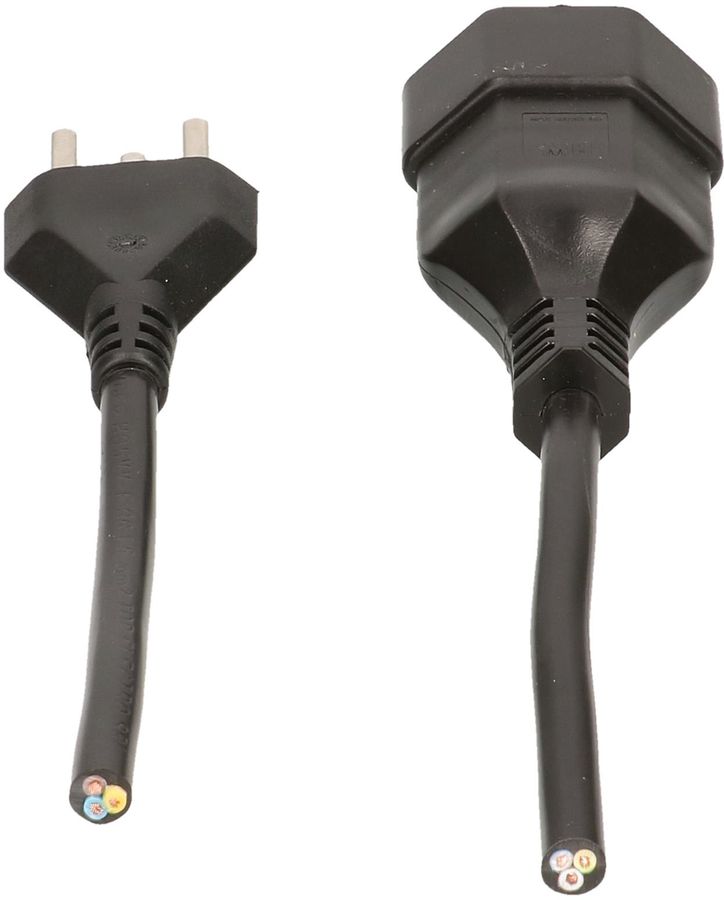 Extension cable cordset H05VV-F3G1,5mm2 black