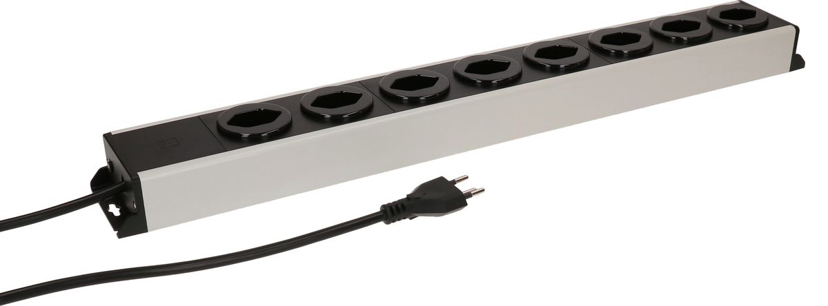 Steckdosenleiste Power Line 8x Typ 13 grau/schwarz 1.5m