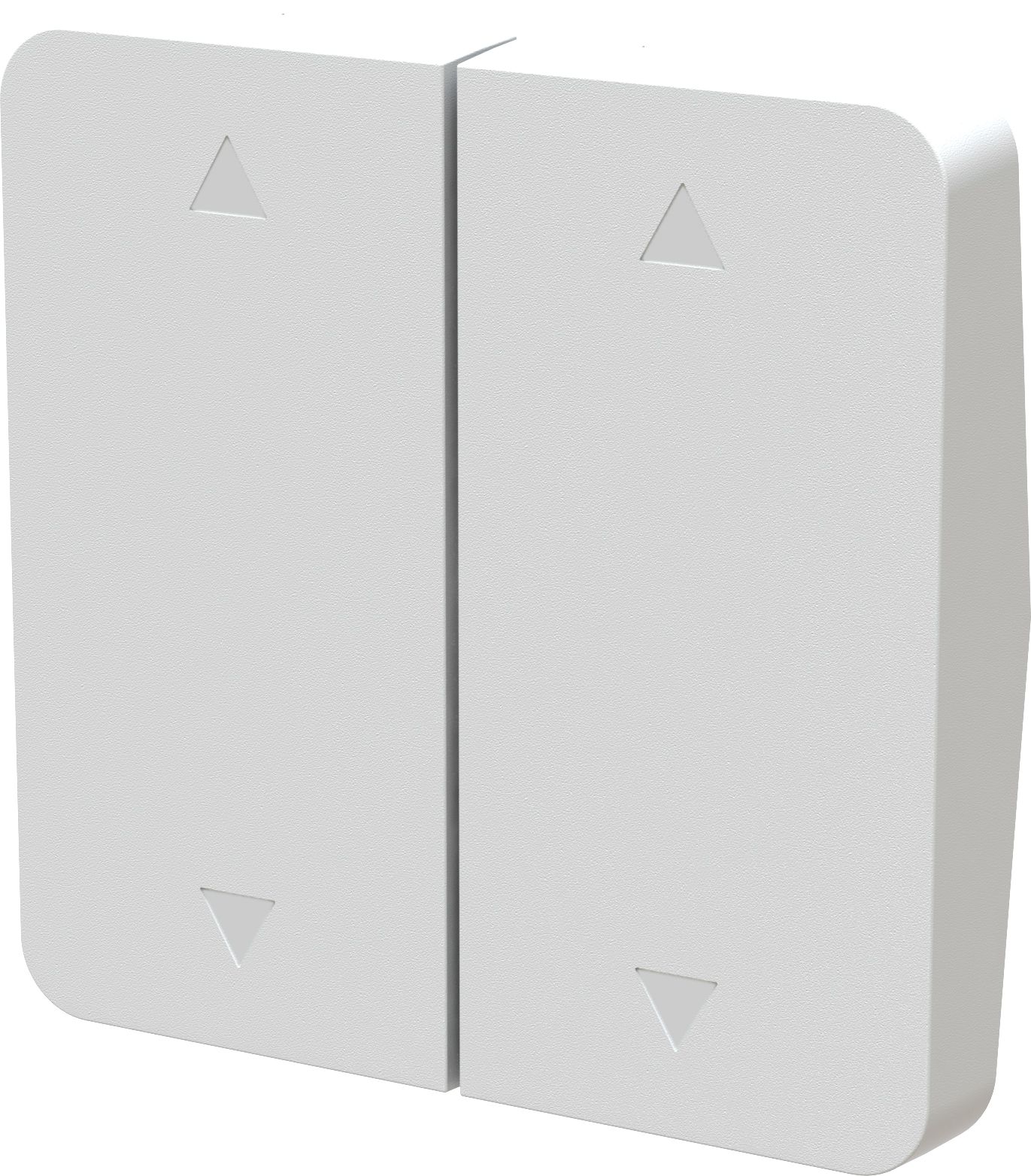 Central plate (2 knob) to wall shadow switch double white