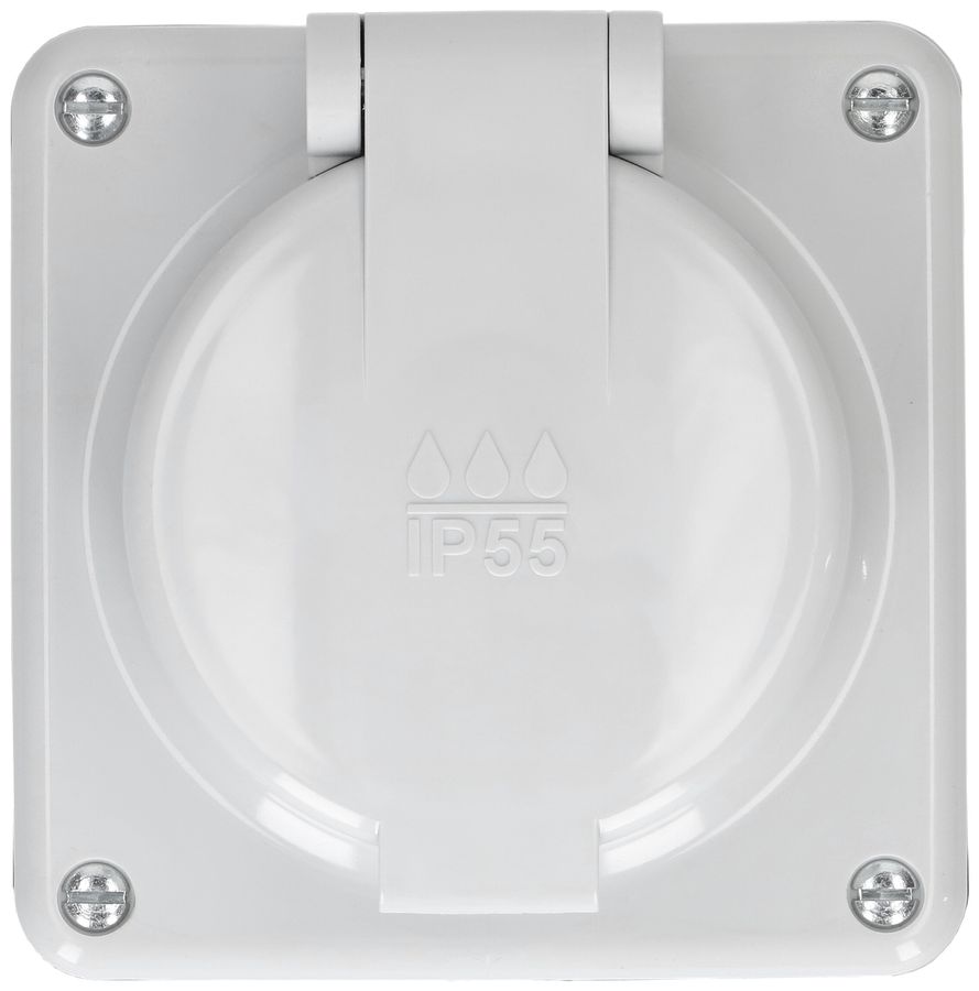 prise 1x type 13 ta.1x1 AP Mica Nass IP55 gris