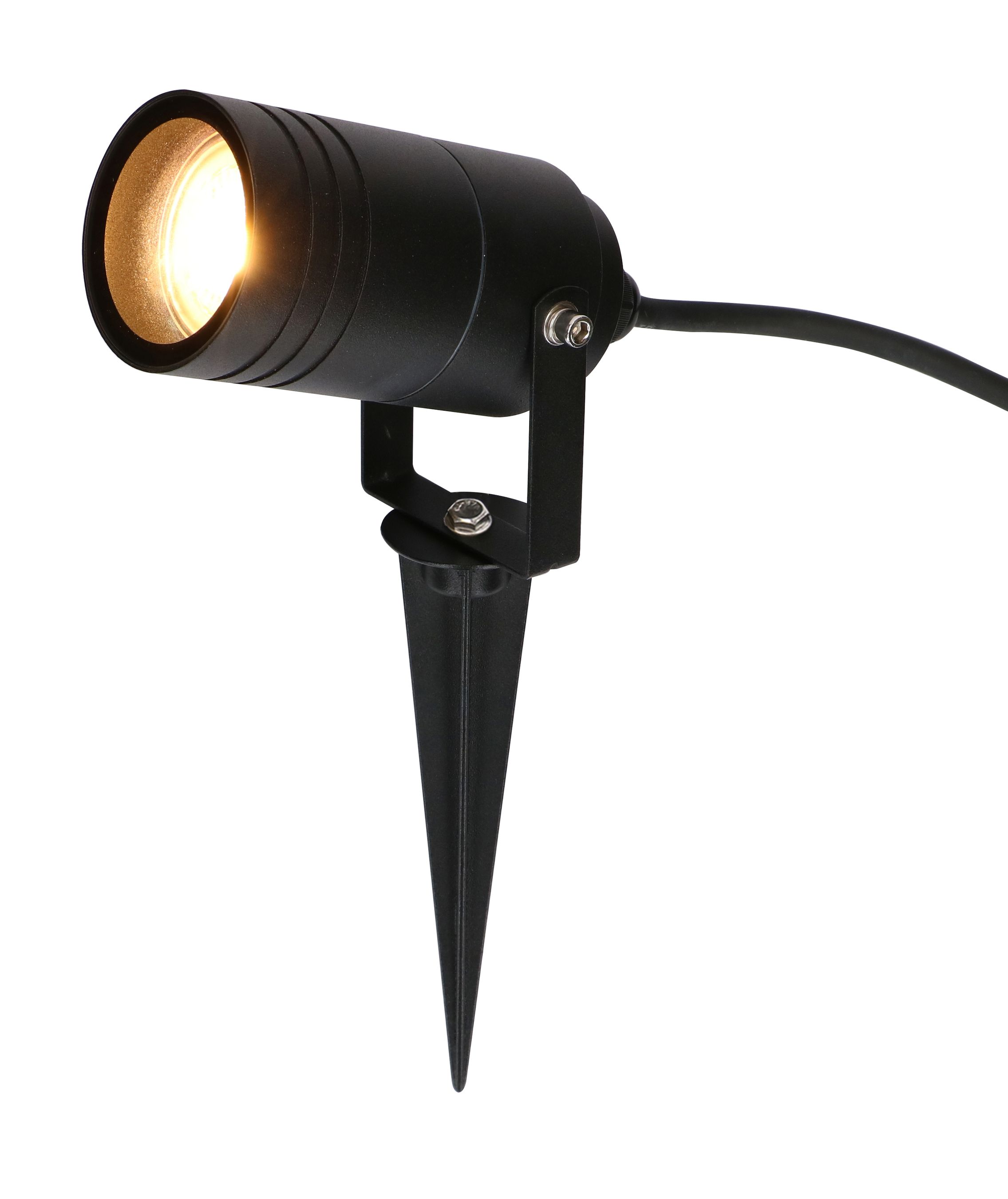 Spot piquet extérieur LED noir alu IP65 230V GU10 Sans ampoule
