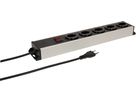 Steckdosenleiste Power Line 5x Typ 13 grau/schwarz Schalter 1.5m