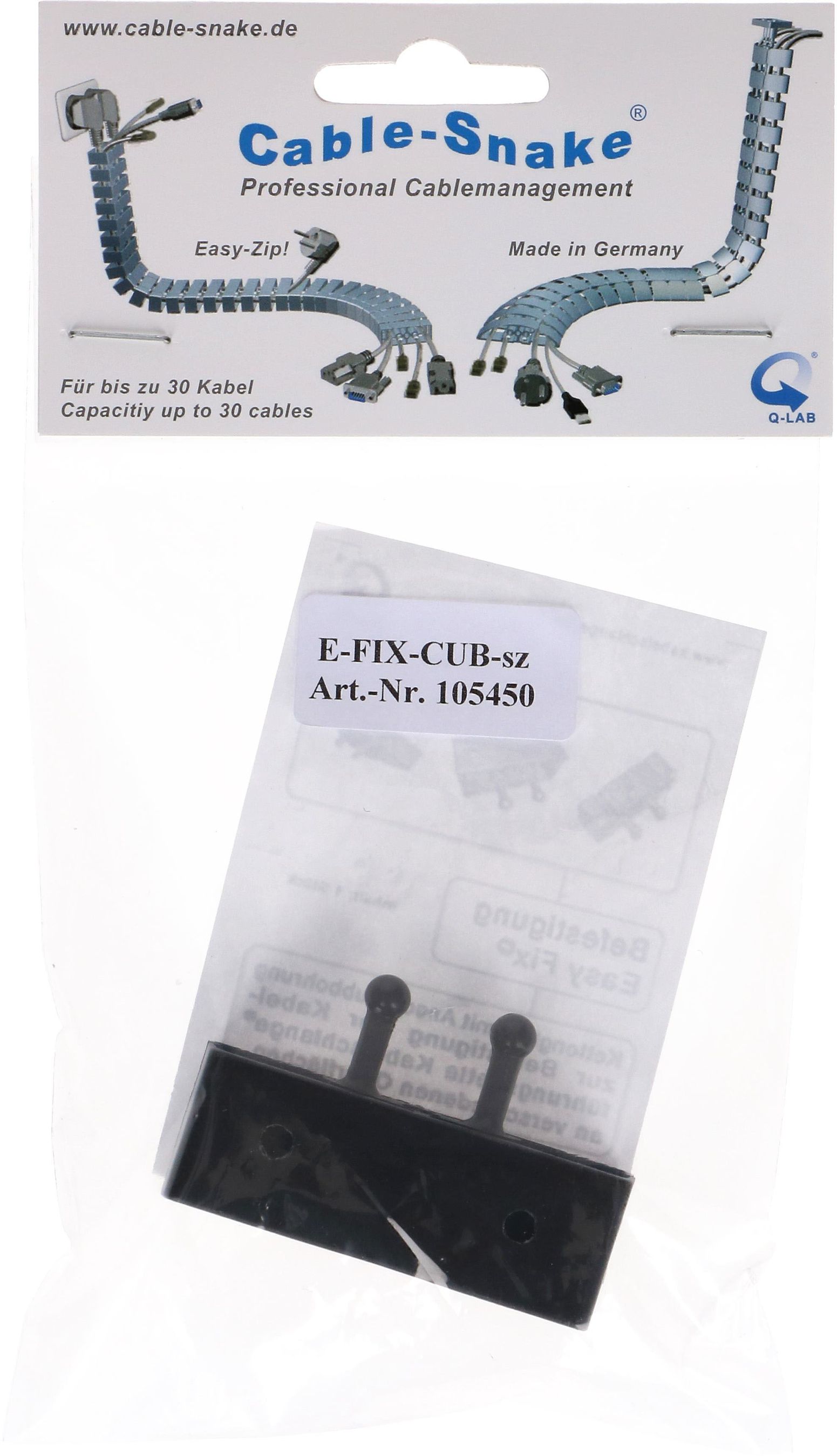 Easy-Fix-Cube schwarz RAL 9005