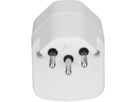 multi adaptateur 1x type 13 3 pôles blanc interrupteur