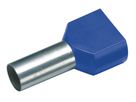 embout de câble jumelé isolé 2x 0.75mm² x 8mm bleu