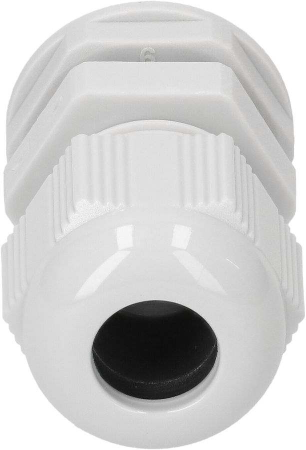 Kabelverschraubung M16 mit Gegenmutter grau IP68 / 6 Stück