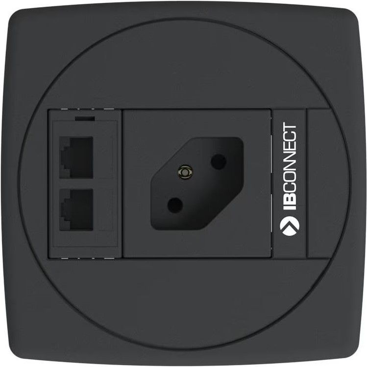 UNIT Steckdoseneinheit anthrazit 1x Typ 13 2x RJ45 Cat 6