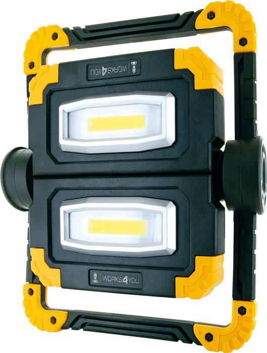projecteur de travail rechargeable LED 2x 10W pivotant à 360°