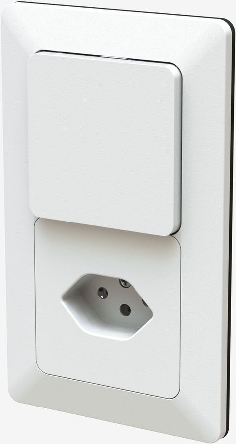 combinaison interrupteur s3 / type 13 ta.2x1 ENC priamos blanc