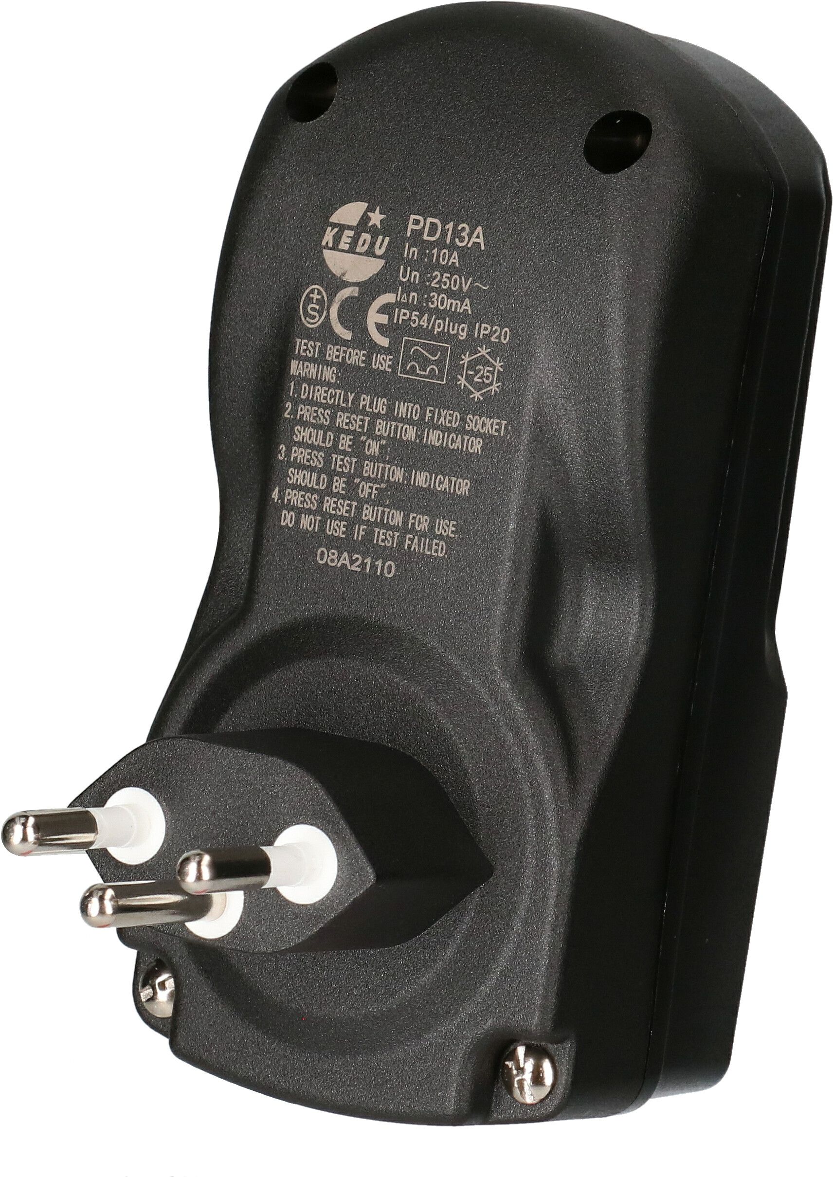 FI-Schutzadapter IP54 schwarz