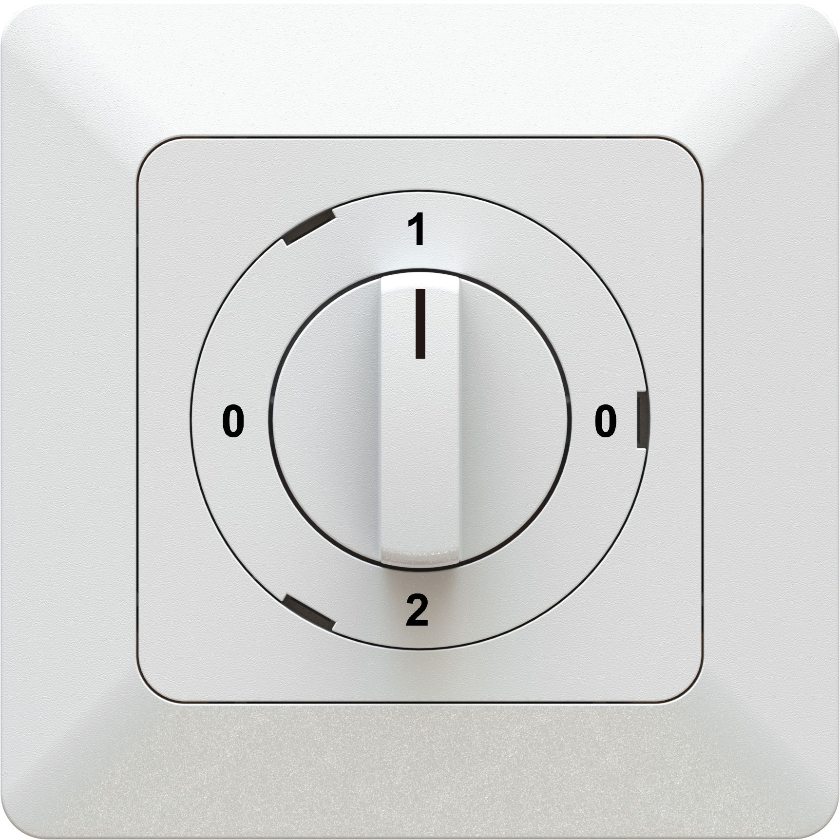 interrupteur rotatif schéma 2/1L 0-1-0-2 ENC priamos blanc