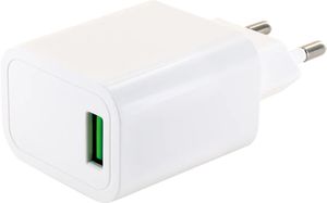 USB Schnellladeadapter 1x USB-A QC 18W weiss
