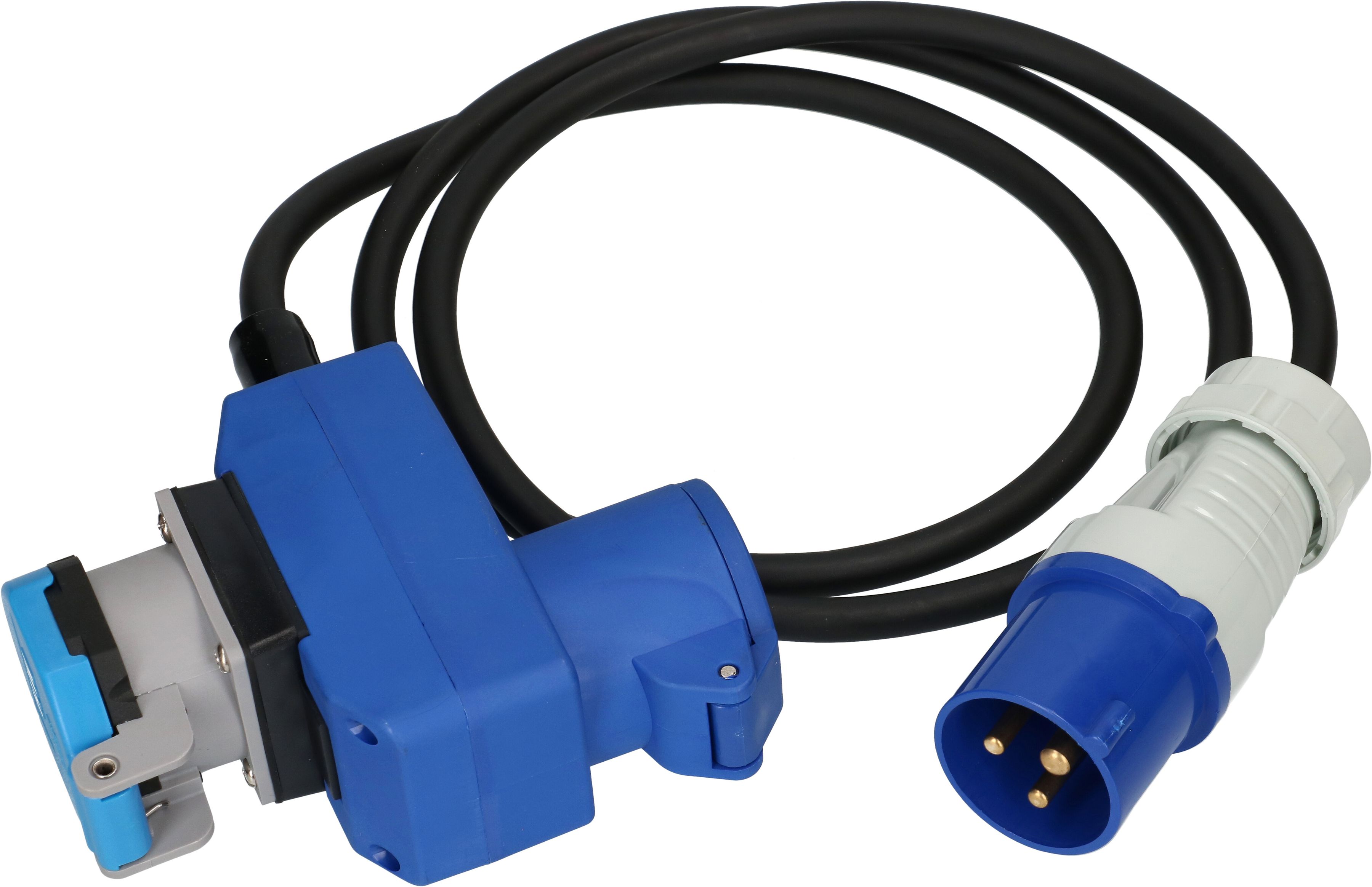 CEE-Verlänger. H07RN-F3G1.5 1.5m sw CEE16-3/CEE16-3 +Typ 23 IP55