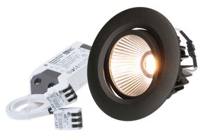 LED-Downlight "AXO" matt black, 3000K, 960lm, 38°