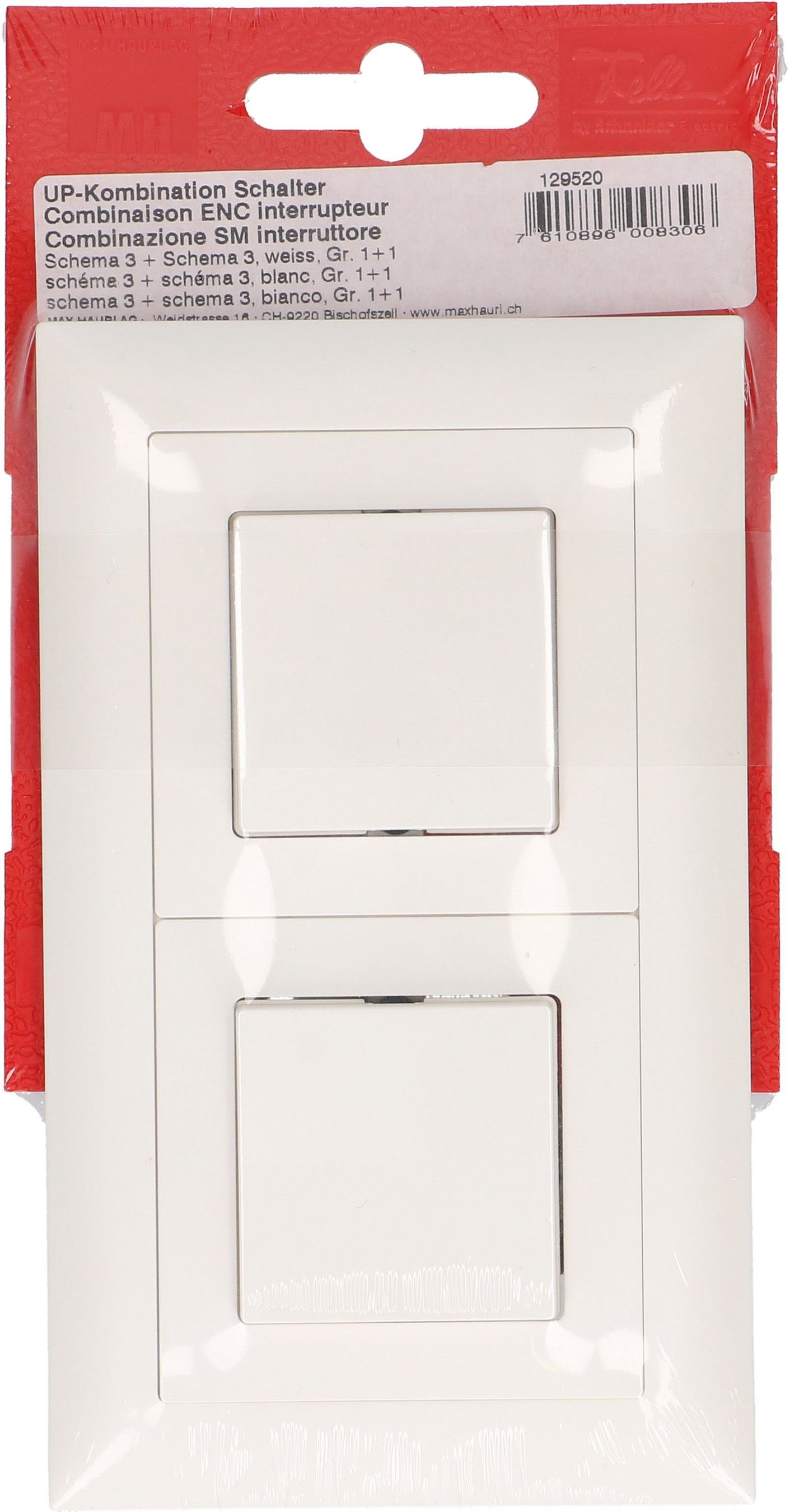 Kombination Schema 3 / Schema 3 Gr.2x1 UP EdizioDue weiss