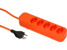 Steckdosenleiste Swiss Line 5x Typ 13 orange Magnet