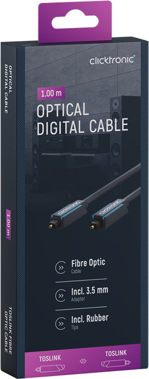 câble opto digital fiche Toslink 1m
