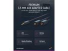 Audio-Y-Adapter-Kabel Klinkenstecker/-buchse 0.1m schwarz