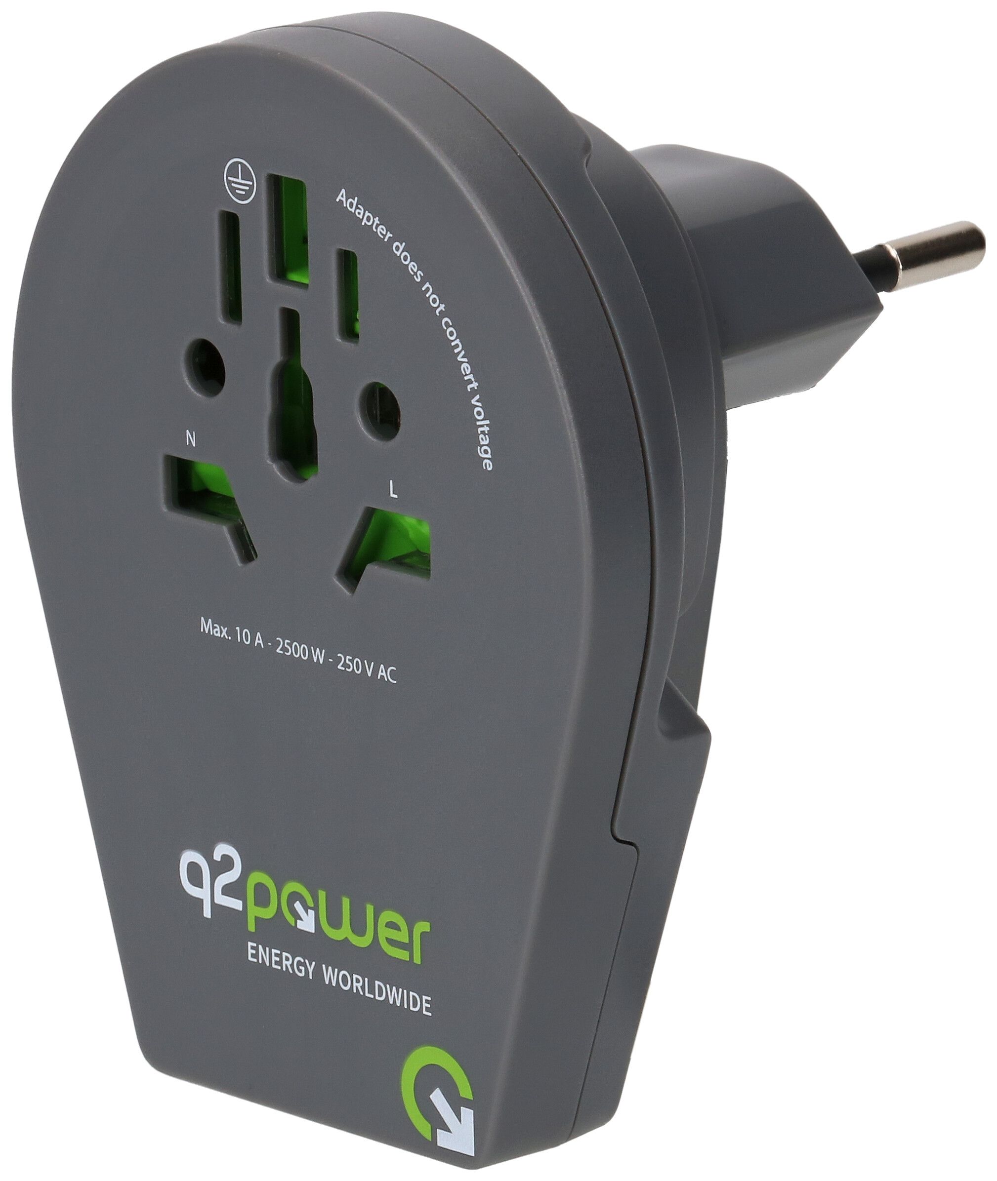 Adaptateur monde Q2 Power USA - USB - MAX HAURI AG