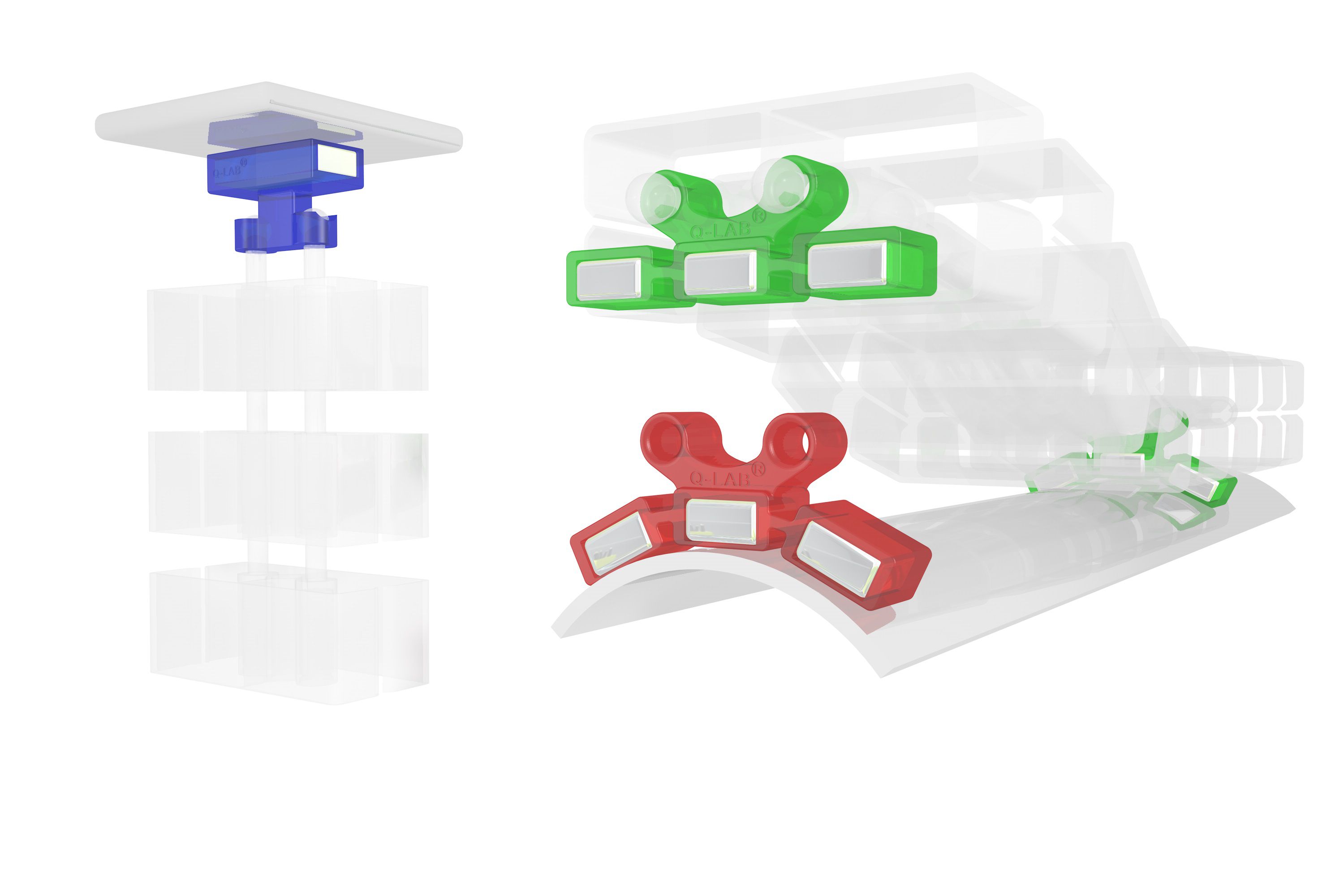 Magnetbefestigung Mitte Gecko CMX transparent