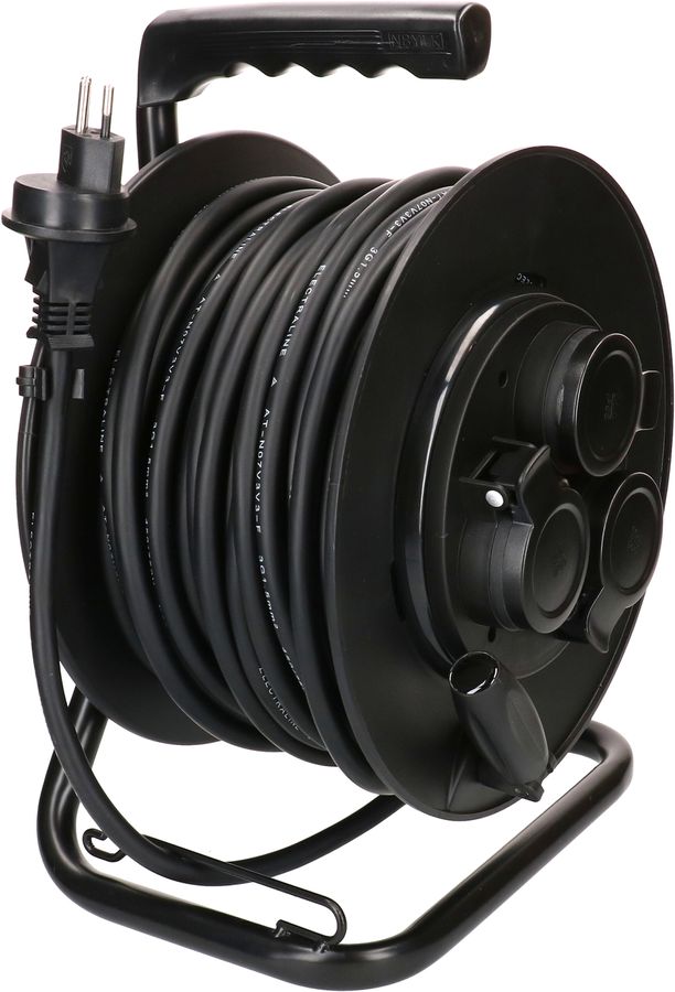 Kabelrolle 3x Typ 13 IP55 33m schwarz