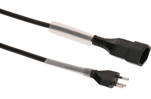 TD-Verlängerung H05VV-F3G1.5 3m schwarz Typ 12 / Typ 13