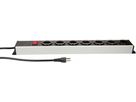 Steckdosenleiste Power Line 7x Typ 23 grau/schwarz Schalter 1.5m