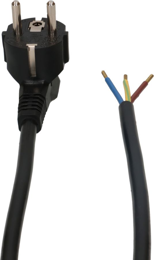 TD câble secteur H05VV-F3G1.5 3m noir Schuko