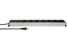 Steckdosenleiste Power Line 7x Typ 13 grau/schwarz Schalter 1.5m