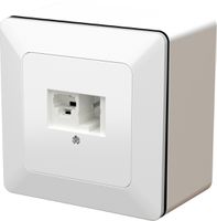 Netzwerkdose 1x TT83 / 1x RJ45 8-polig AP priamos weiss