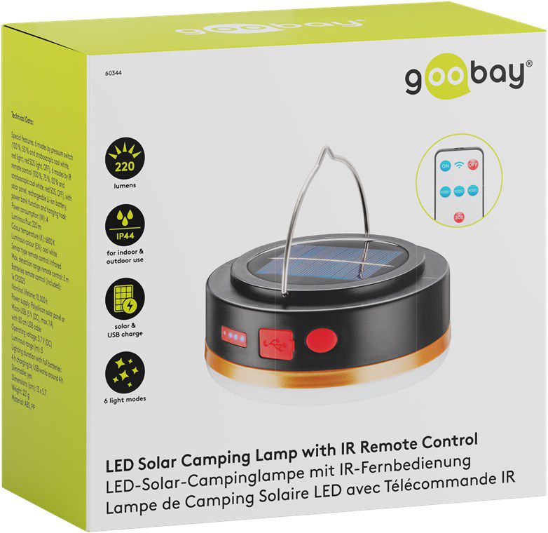 LED-Solar-Campinglampe mit Akku