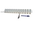 serpente del cavo Cube 1.00m argento RAL9006