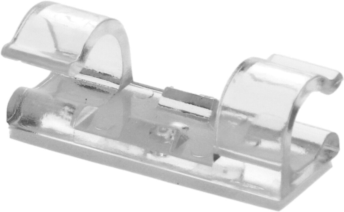 Kabelclips-Set 8mm transparent