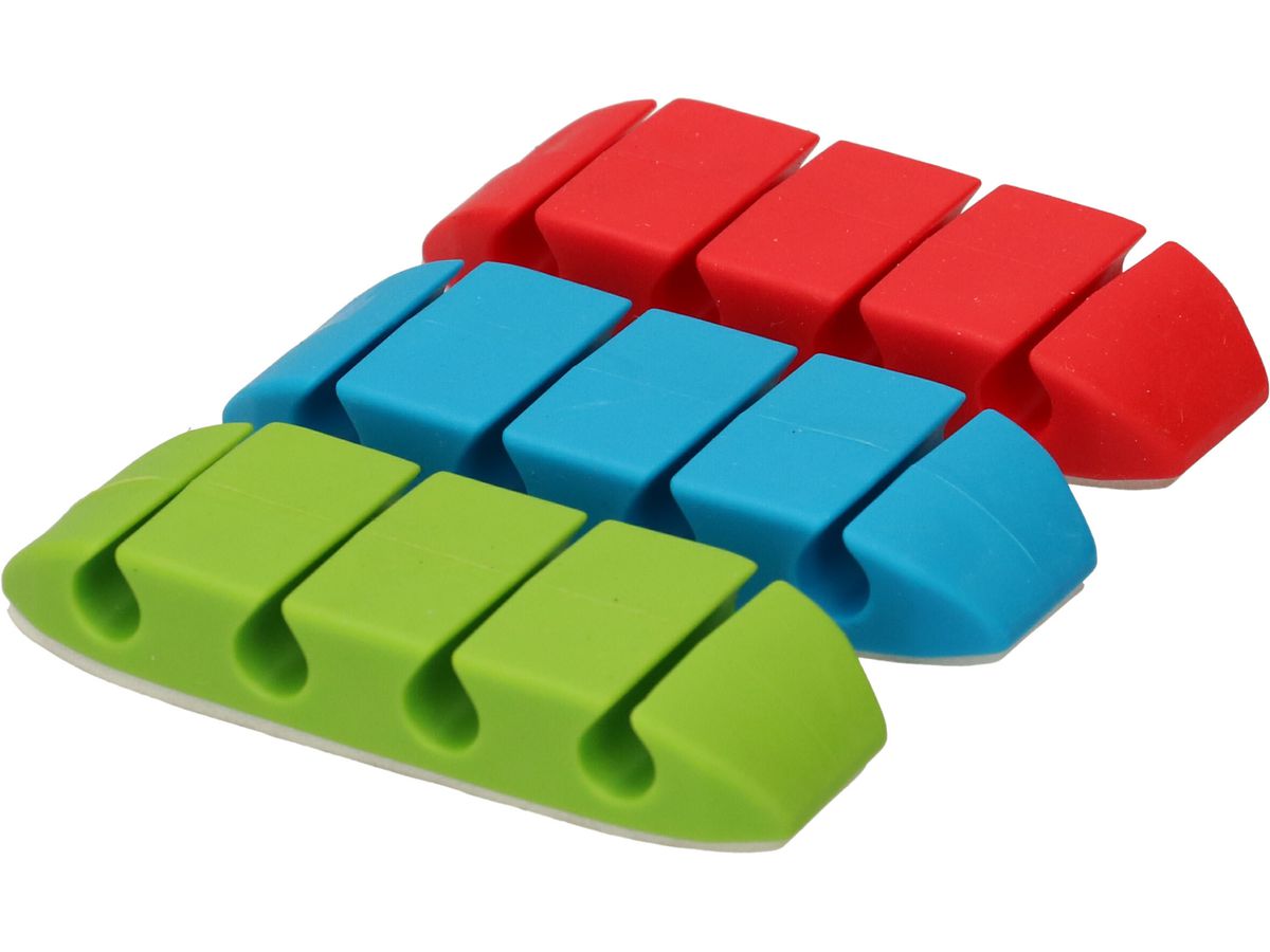 4 slots cable clips assorted