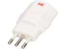 Übergangsstecker Italien/Typ 13 3-polig weiss