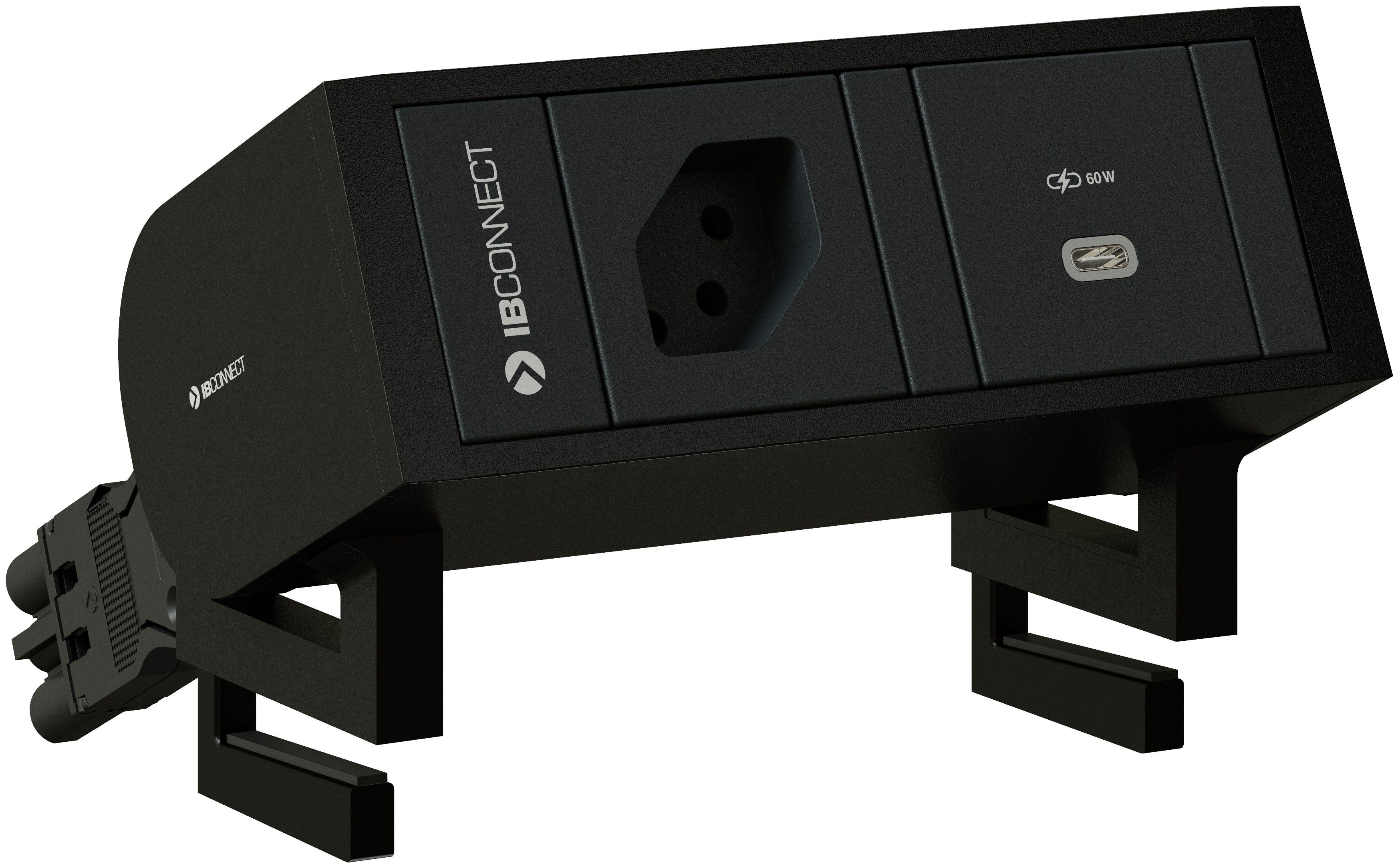 SUPRA Steckdoseneinheit schwarz 1x Typ 13 1x USB-C 60W