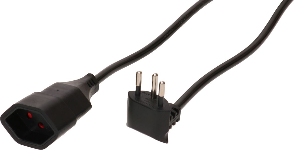 Rallonge TD H05VV-F3G1.0 3m noir BS type 12 / type 13