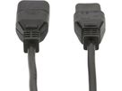 TD-Apparateverlängerung H05VV-F3G0.75 1.5m schwarz C14/C13