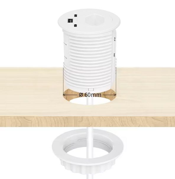 Anschlussfeld Einbau weiss 1x Typ 13 USB-A/C 25W USB-C Daten