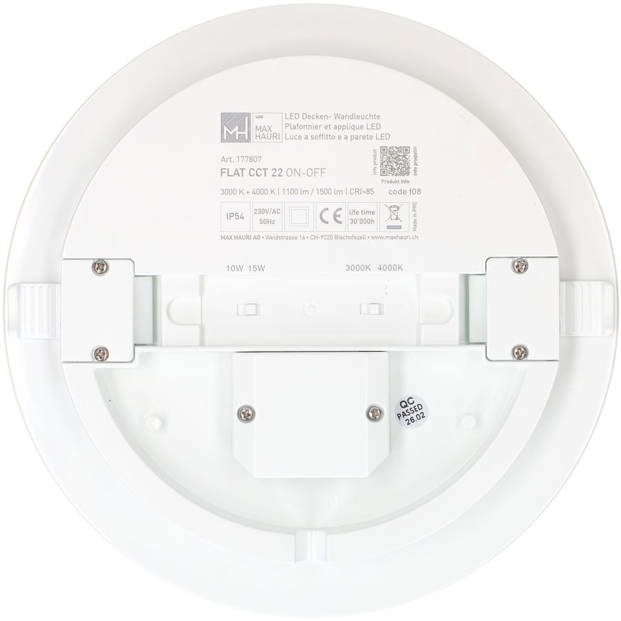 Deckenleuchte FLAT CCT 22 10/15W 1100/1500lm