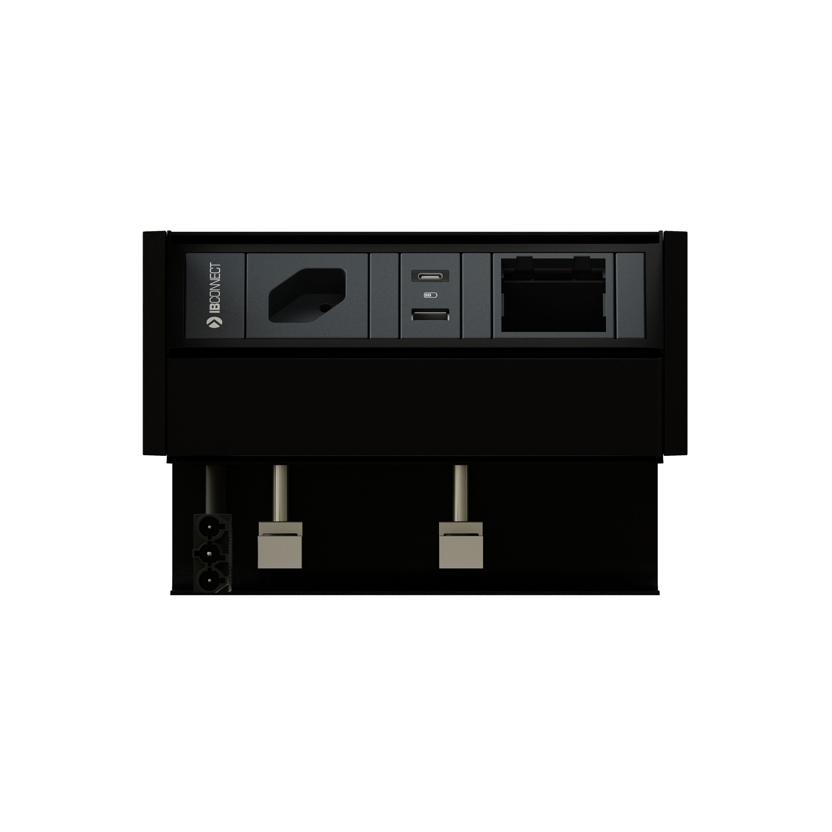 PRISMA presa multipla nero 1x tipo 13 1x USB-A/C 1x modulo vuoto
