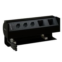 PRISMA presa multipla nero 3x tipo 13 2x modulo vuoto